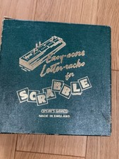 Vintage Spears Scrabble Easy-Score Letter Racks with Pegs
