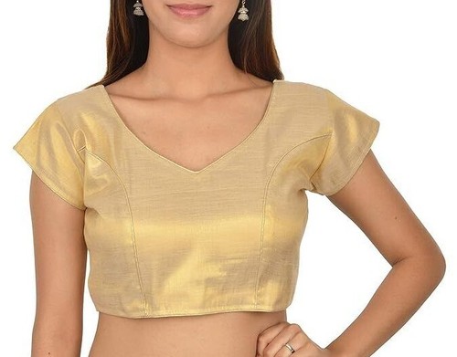 Stitched gold silver silk - silver,
