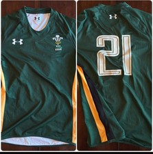 Match Worn Welsh Exiles Rugby Shirt #21 - Large