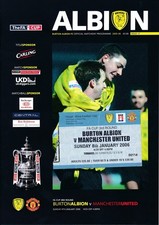 BURTON ALBION v Manchester United (FA Cup) 2006 - Special A4 programme + TICKET