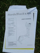 NordicTrack E4.0 Elliptical Cross Trainer Instructions
