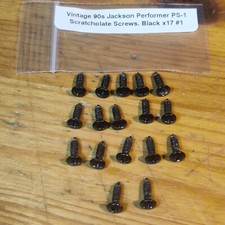 Vintage 90s Jackson Performer Black Pickguard Scratchplate Screws x17 Set #1