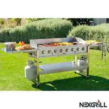 Nexgrill 8 Burner Event Barbecue Gas Grill with Cover Silver