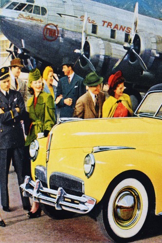 Vintage 1940s travel auto - travel,