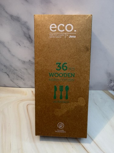 Jena eco 36pc - wooden, cutlery
