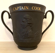 ROYAL DOULTON BOXED CAPTAIN COOK BASALT LTD EDITION LOVING CUP WITH COA 297/500