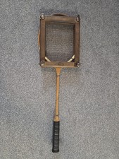 Antique Dunlop Blue Flash Wooden Badminton Racket NM Condition