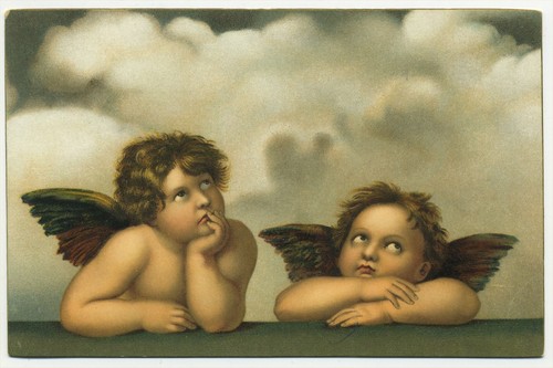 Postcard beautiful angels - beautiful,