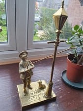 Solid Brass ' Man And Dog Lighting Street Lamp