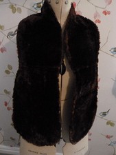 Vintage Dark Brown Fur Stole and Muff