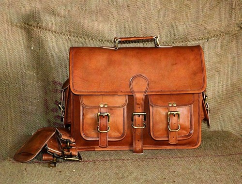 Genuine leather vintage laptop - leather,