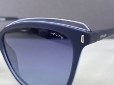Woman Police Sunglasses Gray Blue Rectangular Cat Eye Naive 2 Large NP 158€