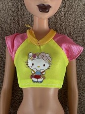 Barbie Simba My Scene Doll Clothes Green Pink Orange Hello Kitty Top
