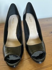 Black Patent Open Toe High