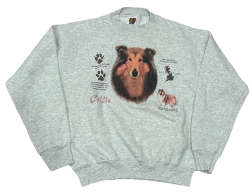 Vintage 90s collie dog - 90s,