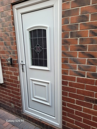 Upvc door white with frame - door, in