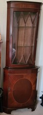 mahogany corner display cabinet
