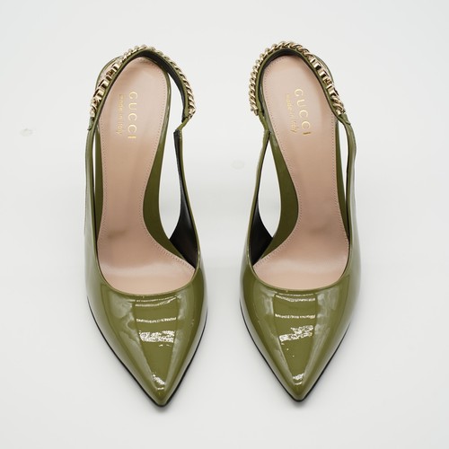 Gucci slingback signoria green - gucci,