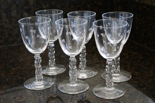 Good set antique etched - set, of