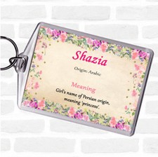 Shazia Name Meaning Bag Tag