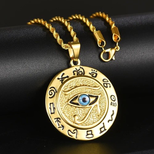 Gold egyptian evil eye - gold, of