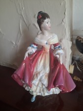 Royal Doulton Southern Belle Figurine Dusky Pink Dress