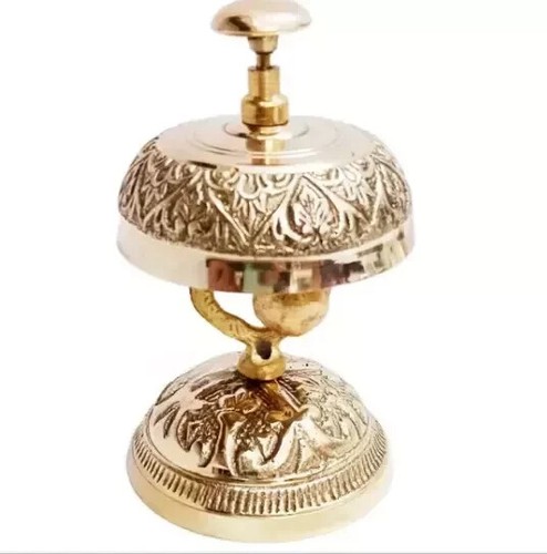 Nautical desktop brass bell - brass,