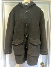 MENS MEDIUM BUTLER AND WEBB GREY WOOL MIX DUFFLE COAT