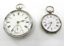 A Gentleman's and Lady's Silver Key wind pocket Watches