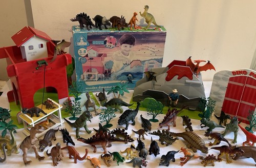 Elc wooden dinosaur park - wooden,