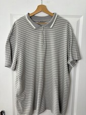 TU Grey Striped Zip Neck Polo