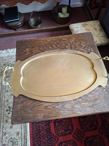 Brass art nouveau tray - brass, with