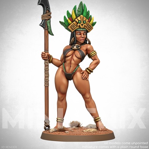 Aztec tribal girl - aztec, fantasy