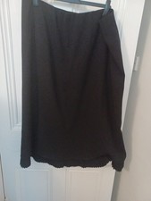 LADIES BLACK LONG SKIRT LINED QUALITY VERY SML 50 INCH WAIST MORE 44 INCH C PICS