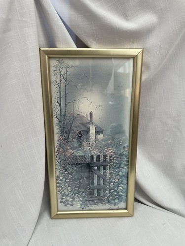 House garden art print - house,