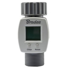 garden tap digital water flow meter,up to 1000l to reset,3/4" bsp male/female