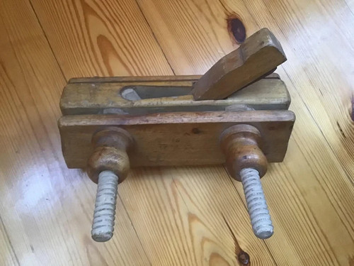 Old wooden plane spundhobel - old,