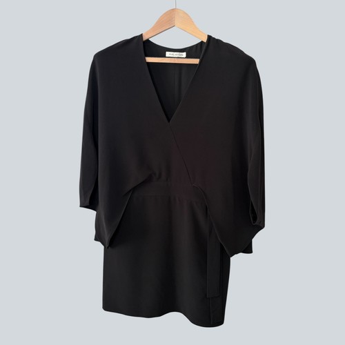 Halston black draped - black,