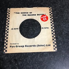 One  7" -  PYE - The choice of record buyers - Original Record  Sleeve  1-25