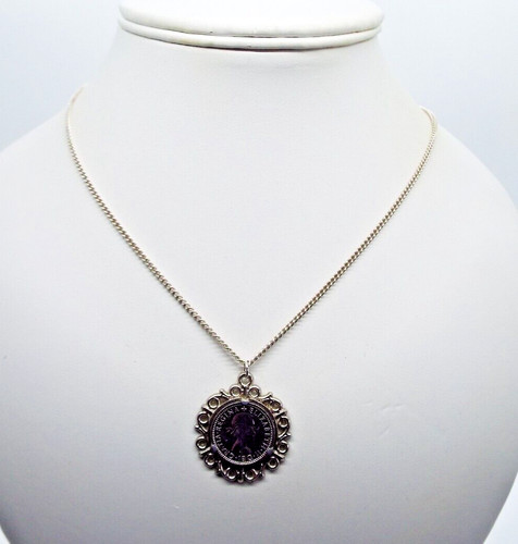 Reversed old coin pendant - coin,