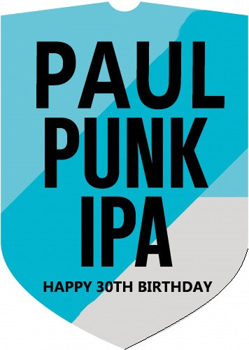 Punk ipa beer bottle label - label, to