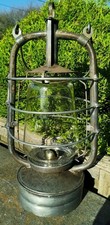 Large Vintage Old Storm Hurricane Tower Lantern 15.5 Inches High Plus Handle 