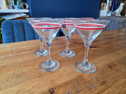 Vintage red white - x4,
