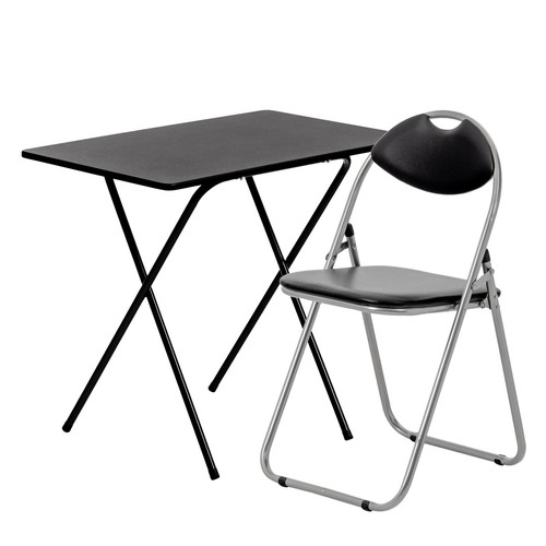 Wooden folding desk chair - desk,