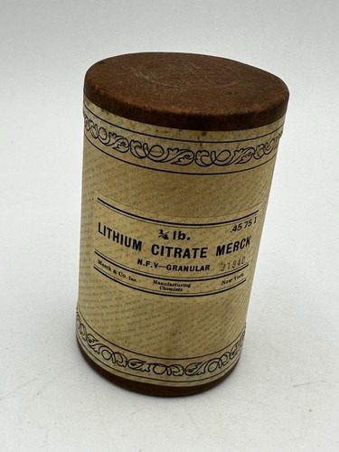 Antique merck lithium citrate - merck,