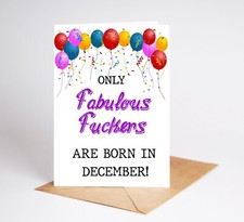 Funny Birthday Card Born In