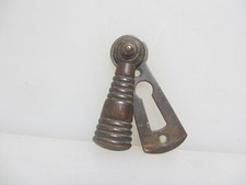 Victorian Brass Keyhole Cover Escutcheon Plate Beehive Antique Reeded -£10each