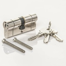 High Security TS007 1 Star Euro Cylinder Lock, British Standard, Chrome