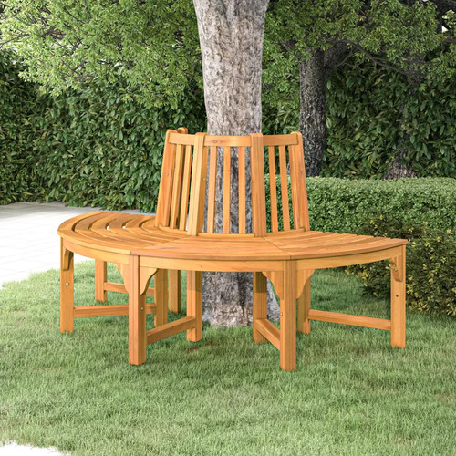 Walplus half round tree - half, bench
