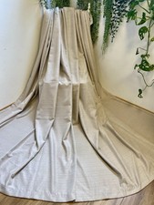 Next Stone Neutral Textured Eyelet Lined Curtains 66”Wx90”D Linen Look Floor